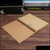 Notepads Notes Office School Supplies Business Industrial Vintage Kraft Paper Sketchbook Monthly Planner Diary Spiral Coil Notebook Painti