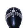 Matrimonio nuziale nappa di cristallo fascia per capelli strass corona diadema festa ballo di fine anno accessori per capelli gioielli copricapo indiano fascia per capelli