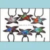Pendant Necklaces Pendants Jewelry Mix Color Necklace Selling Starfish Crystal Murano Lampwork Glass Wedding Par Dh6Oe
