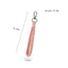 Favor Soft Macrame Keychain Boho Handmade Wristlet Bracelet Keychain Cotton Rope Wrist Lanyard Holder for Women Bag Car Pendant