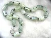 Chaînes Vert Prehnite Pilier À Facettes Noir Agate Collier 19 pouces En Gros Perles Nature FPPJ Femme 2022 Chaînes