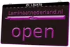 LD4170 LAMINAAT NEDERLAND OPEN LIGHT SIGN LED 3D 조각 도매 소매