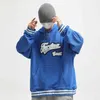 Unisex 22ss hoodie män furry brev bomull hooded rockar lös mysig avslappnad hajuku all-match college stil streetwear par