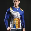 T-shirts pour hommes T-shirts imprimés Cosplay Men Anime Goku Fitness Compression Body Body Body