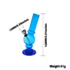 150 mm Mini Portable Water Reting Pipes Transparent Runda Belly Hookah med Base Multi-Color Easy Cleaning Acrylic Tobacco Shisha Bong Smoke Tool Tillbehör ZL1037