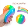 Squishy Squeeze Spielzeug Gummi Stress Ball Angst Stress Relief Autismus Fidget Jelly Rainbow Vent Dekompression Spielzeug Bälle für Kinder Erwachsene