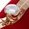 Красное сердце дизайна женщин сцепление маленьких бриллиантов Золотые бархатные вечерние сумки для вечеринки свадебные сумки для женщин 220630