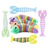 New Fidget Toy Slug Articulated Flexible 3D Slugs Decompression Toys All Ages Relief Anti-Anxiety Sensory Toys for Children Adult