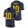 Maglia da calcio MitNess Custom NCAA College Michigan Wolverines 2021 Orange Bowl Hassan Haskins Charles Woodson Dan Villari Cade Mcnamara Tom Brady