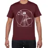 guitarra de camiseta engraçada masculino vitruviano banda de rock vintage música gráfica novidade de rua de rua masculina masculina masculina roupas 220505