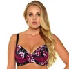 Roupa interior feminina sutiã bralette peito grande push up sexy renda e impressão alta lingerie 3/4 copo plus size D-DD-DDD-E-F-G 32 - 220519