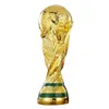 Big Size Golden Color World Cup Football Champion Souvenir Mascot 35 cm höjd VM -leksak 220711