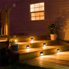 Zonnedek verlichting Heldere LED Trap Licht Outdoor Outdoor Waterdichte roestvrijstalen draadloze verlichting voor balkon tuinwerf hek J220531