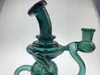 floating green recycler Glass hookah dab rig smoking pipe 14mm joint factory outlet welcome to order