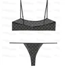 Letras de lingerie feminina lingerie bordados sets sexy veja através de arame sem roupa contínua insignificante vintage verão fino feminina