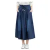 flare denim skirt