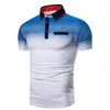 Kort ärm Mens personlig Slim Polo Shirt Casual Top 220623