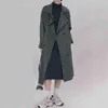 Primavera Donna Lungo Trench e Impermeabili Cappotto di Moda di Lusso Coreano Streetwear Cappotto Allentato 2022 Casual Elegante Sottile Grigio Donna Giacca A Vento L220725