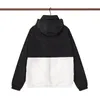 Vestes pour hommes Designer Lettre bloc de couleur au début du printemps T-shirt à manches courtes double brin tissu en coton fin noir et blanc Sweatshirts e2e JUQN