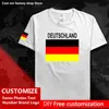 Deutschland Deutschland Baumwolle T-shirt Custom Jersey Fans DIY Name Nummer Marke High Street Fashion Hip Hop Lose Casual T-shirt 220616