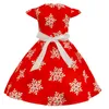 Платья девушки Платья для девочек Рождественские рождественские снежные принцессы платье европейские детская одежда летняя детская одежда 2-10 лет