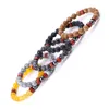 Natursten Järn Armband Bangle för Kvinnor Män Yoga Beads Ädelstenar Healing Crystal Stretch Armband Smycken
