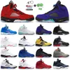 wholesale 5s Raging Red Jumpman Basketball Shoes 5 Blue Bird Hyper Royal OG Black Metallic Alternate Grape Mens Trainers Outdoor Sports