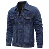 Spring Autumn Men Jackets Jackets Casual Casual Color Solid Lappel Jeans de jeans de peito único Men Slim Fit Cotton Outwear Jackets 5xlm 220817