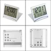 Andere klokken accessoires Home Decor Garden MT-033 Kalender Wekker Display Datum Tijdtemperatuur Flexibele Mini Desk Digital LCD Thermo