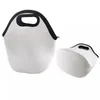 Sublimation Blanks Sac à lunch en néoprène Sacs fourre-tout isothermes réutilisables Sacs à main durables avec fermeture éclair pour adultes, enfants, infirmière, enseignant, extérieur