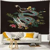 Tapestry Zodiac Carpet Parede pendurado Tabela de tapeçaria de dragão chinês tradicional C Tabela C