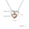 Double Heart Cremation Urn Necklace for Ashes Keepsake Jewelry Memorial Pendant Stainless Steel 4 Colors Y220523