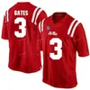 Thr Custom Ole Miss Rebels College Footbalt Jerseys 1 AJ Brown 1 Laquon Treatwel