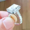 Wedding Rings Huitan 2022 Trend Cubic Zirconia Ring For Women Crystal CZ Luxury Female Bands Accessories Fashion Versatile JewelryWedding Ri