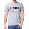 Unisex 100 % Premium-Baumwolle „RETIRED I Do What I Want Not My Problem Anymore“-Geschenk zum Ruhestand, lustiges Herren-T-Shirt für Damen, weiches T-Shirt 220426