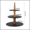 Backen Gebäck Werkzeuge Backformen Küche Esszimmer Bar Hausgarten Tier Sushi Dessert Display Stand Servierplatte Anti-Rutsch-Kuchen Tra Dhmj0