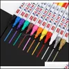 Waterproof Marker Pen Tyre Tire Tread Rubber Permanent Non Fading Pen Paint White Color can Marks on Most Surfaces