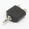 Verlichtingsaccessoires Andere stereo 3,5 mm -plug naar RCA Splitter -adapter Hoge kwaliteit zwarte M/F -connector 10 st.