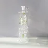 Narguilés LED Set Changement de lumière Dab Rig Verre Bong Pipe à fumer 7,4 pouces Forme de bateau Lumières Bongs Shisha 10mm Bol d'huile de tabac Tuyau en silicone Percolater Bubbler Tuyaux d'eau