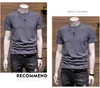 Slim Respirant Mince T-Shirts Pour Hommes 2022 Été Nouveau Décontracté À Manches Courtes Personnalisé Grande Lettre Broderie Col Rond T-shirts Gris Noir Blanc Vêtements Top M-4XL