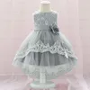 Девушка платья для малыша летняя маленькая девочка платье ребенка 1 -й дни рождения для одежды для цветочных вечеринок свадьба принцесса