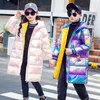 2020 Autumn Winter Hooded Children in Boates For Girls Shiny Color Quart Kids Down Jackets longos para meninos 2-13 anos roupas de roupa J220718