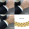 Catena a maglie Trendsmax Bracciale da uomo lucido Acciaio inossidabile per uomo Oro nero Colore argento Cubano 3/5/7/9 / 11mm KBM158Link Lars22