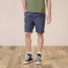 Sommer-Shorts mit Gürtel für Herren, 100 % Baumwolle, bequem, elastische Taille, knielang, lässig, einfarbig, locker 220630