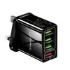 Snelle telefoonlader QC 3.0 Fast Wall Adapter 4 Ports 5V 3A voor mobiele tablet headset smartwatch