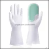 Cleaning Gloves Household Tools Housekee Organization Home Garden Sile Kitchen Dishwashing Dhsqg