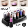 12 färger Eyeshadow Pencil Set Waterproof Long Laring Glitter Shimmer Eye Shadow Pen Highlighter Stick Eyes Makeup Tools