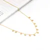 Collars Mujer Stainless Steel Gold Silver Color Round Star Flower Moon Star Heart Pendant Small Necklaces collier