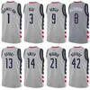 Imprimé 75e anniversaire Basketball Davis Bertans Jersey 42 Bradley Beal 3 Spencer Dinwiddie 26 Montrezl Harrell 6 Kyle Kuzma 33 Caldwell-Pope 1 Hommes Femme Jeunes