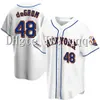 Na85 20 -årsjubileum Francisco Lindor Jerseys Javier Jacob Degrom Pete Alonso New Mike Piazza Dwight Gooden Keith Hernandez